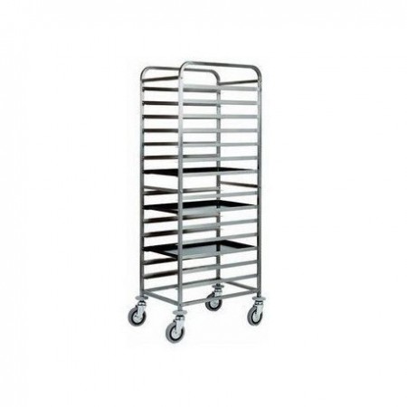 CARRELLO INOX PORTA TEGLIE...