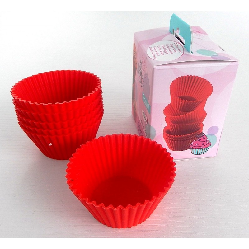 CUP01 ROUND SET 6 STAMPI IN SILICONE PER MUFFIN