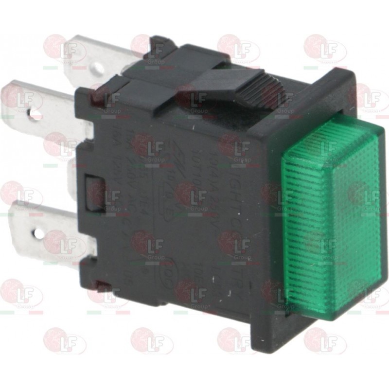 INTERRUTTORE BIPOLARE VERDE 10(4)A 250V